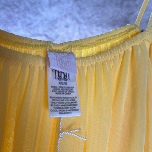 HAH hot as hell dress size xs/s Elegant Yellow Off-Shoulder Dress C2 - Picture 4 of 8